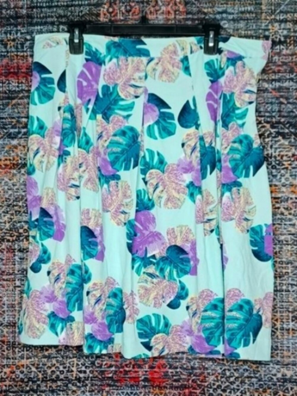 Chadwicks womens colorful floral lined below knee skirt 18 NWOT